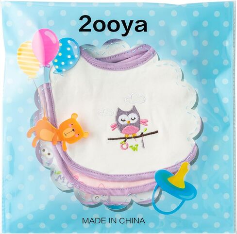مرايل أطفال من القطن للجنسين من 2ooya - مرايل طعام لحديثي الولادة بنمط قوس قزح، مرايل تغذية للرضع مع أزرار من الراتنج، مجموعة مريلة قابلة للامتصاص للأطفال الصغار، دعائم صور هدية للأطفال الصغار (6-12 شهرًا) in Kuwait
