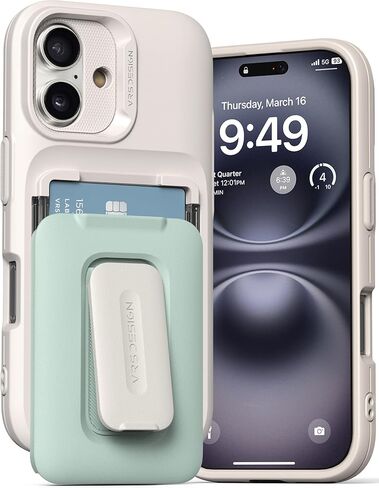 حافظة VRS DESIGN Orb لهاتف iPhone 16 Plus (2024)، حافظة محفظة بطاقات مميزة [3 بطاقات] غطاء حامل مدمج متين متوافق مع iPhone 16 Plus (قطن أزرق) in Kuwait