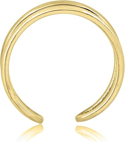 AVORA 10K Yellow Gold Polished Three Row Minimalist Adjustable Toe Ring in Saudi Arabia