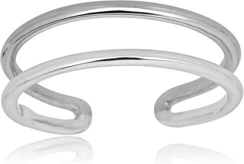 AVORA 10K Yellow Gold Polished Three Row Minimalist Adjustable Toe Ring in Saudi Arabia