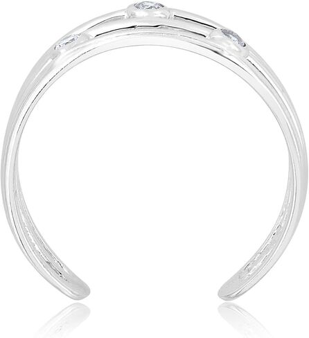 AVORA 10K Yellow Gold Polished Three Row Minimalist Adjustable Toe Ring in Saudi Arabia