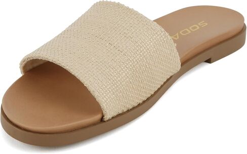 Soda “Board" ~ Women Open Round Toe Single Band Slide Sandal in Kuwait