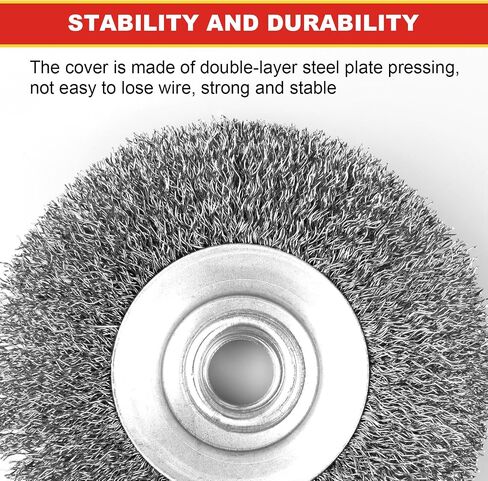 2 Pack 4 Inch Coarse Crimped Wire Cup Brush for 4 1/2 Angle Grinder,5/8 Inch-11 Threaded Arbor,0.014 Inch Carbon Steel Wire,Wire Brush for Rust,Corrosion,Paint Removal (2 Pack 4 Inch) in Saudi Arabia