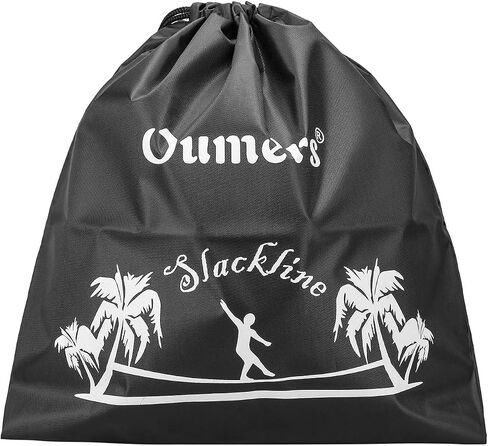 Beginner Slackline Kit, Oumers Slack Line Gift Set with 50ft Main Blance line Training Line Tree Protector Ratchet Cover Carry Bag for Kids Adults in Saudi Arabia