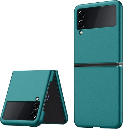 حافظة Bastmei لهاتف Samsung Galaxy Z Flip 3، حافظة حماية صلبة للغاية وخفيفة الوزن للغاية لحماية الكاميرا من البولي كربونات لهاتف Samsung Galaxy Z Flip 3 5G(2021) (أخضر حصى) in Saudi Arabia