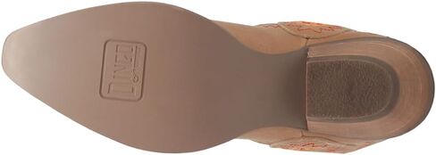Dingo Womens Beetle Juice Floral Embroidered Snip Toe Casual Boots Mid Calf Mid Heel 2-3" - Brown in Saudi Arabia
