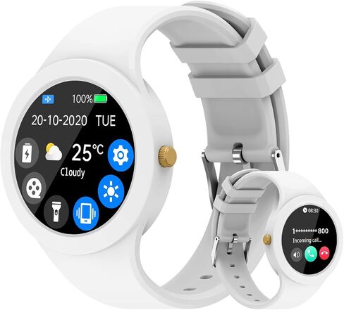 Smart Watches for Women with Heart Rate Blood Pressure Sleep Monitor Calorie Step Tracker, Android iPhone Compatible with Bluetooth Call & Receive Text, Daily Activity Trackes (White) in Saudi Arabia