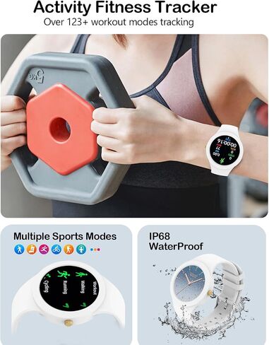 Smart Watches for Women with Heart Rate Blood Pressure Sleep Monitor Calorie Step Tracker, Android iPhone Compatible with Bluetooth Call & Receive Text, Daily Activity Trackes (White) in Saudi Arabia