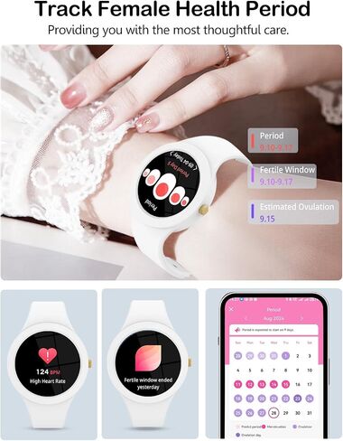 Smart Watches for Women with Heart Rate Blood Pressure Sleep Monitor Calorie Step Tracker, Android iPhone Compatible with Bluetooth Call & Receive Text, Daily Activity Trackes (White) in Saudi Arabia
