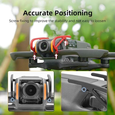 Aluminum Alloy Bumper Guards Protection Bar for Avata 2 Anti-Collision Camera Lens Protector, Gimbal Bumpers Compatible for DJI Avata 2 Drone Accessories (Red) in Saudi Arabia