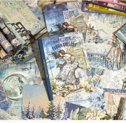 400 PCS Scrapbooking Supplies Vintage Scrapbook Paper Decorative Paper Bullet Collage Basing Photo Junk Journaling Supplies Album Embellishment Art Craft Aesthetic Planners Scrapbook Gift in Saudi Arabia