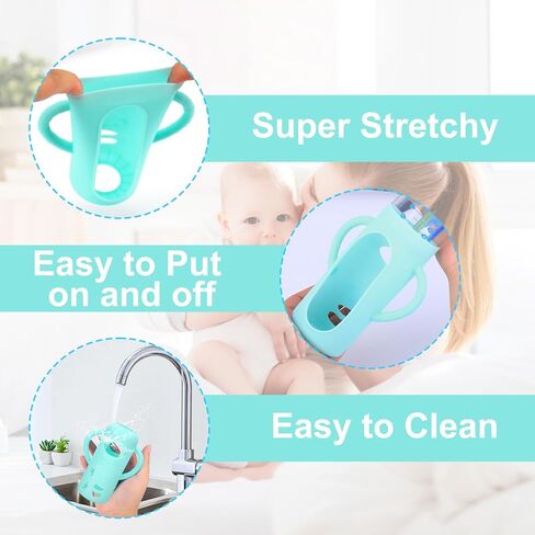 XANGNIER 4 عبوات من أكمام السيليكون لزجاجات الأطفال الزجاجية الضيقة الطبيعية من دكتور براون 8 أونصة، ملحقات الغطاء الواقي لزجاجات الأطفال المضادة للكسر لزجاجات الأطفال الزجاجية الضيقة من دكتور براون 8 أونصة in Kuwait