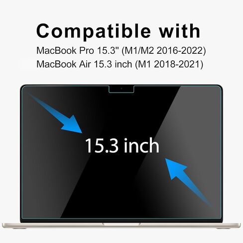 YongMai 2 PACK Anti Blue Light Screen Protector for MacBook Air 13’’ 2018-2021 M1 A1932 A2179 A2337 / 2022 MacBook Pro 13.3inch M2 Chip, Anti-blue, Anti-glare, Anti-fingerprint in Saudi Arabia
