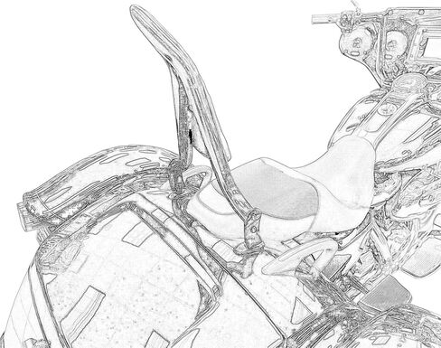 24" Black Sissy Bar Pad Backrest For Harley Davidson FLRT Freewheeler 2015-2024 Road Glide 3 FLTRT 2023 in Kuwait