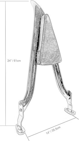 24" Black Sissy Bar Pad Backrest For Harley Davidson FLRT Freewheeler 2015-2024 Road Glide 3 FLTRT 2023 in Kuwait