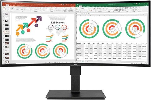 LG 34BN770-B 34" 21:9 QHD UltraWide HDR10 IPS Monitor, Built-In-Speakers, TAA Compliant, Black in Saudi Arabia