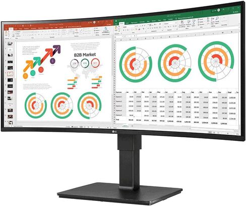 LG 34BN770-B 34" 21:9 QHD UltraWide HDR10 IPS Monitor, Built-In-Speakers, TAA Compliant, Black in Saudi Arabia