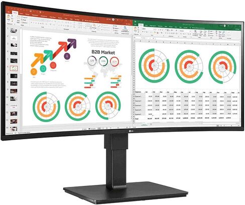 LG 34BN770-B 34" 21:9 QHD UltraWide HDR10 IPS Monitor, Built-In-Speakers, TAA Compliant, Black in Saudi Arabia