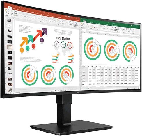 LG 34BN770-B 34" 21:9 QHD UltraWide HDR10 IPS Monitor, Built-In-Speakers, TAA Compliant, Black in Saudi Arabia