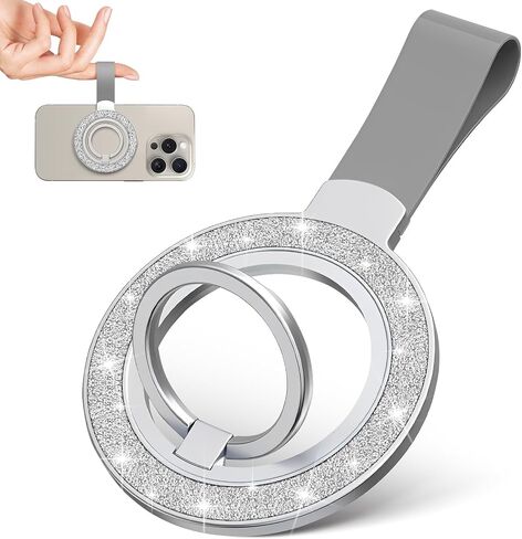 Upgraded Magnetic Phone Ring Holder for MagSafe, Magnetic Cell Phone Grip Stand Ring Kickstand with 360° Rotating Finger Stand Compatible iPhone 15/14/13/12, Samsung Galaxy, Google in Saudi Arabia