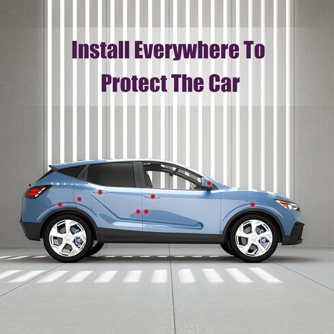 10 قطع من Gengki لمقبض باب السيارة وملصقات أحجار الراين اللامعة ومقبض باب السيارة العالمي وغطاء حماية للخدش مع شرائط عاكسة للسلامة in Kuwait