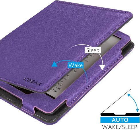 CoBak Case with Stand for Kindle Paperwhite - Durable PU Leather Cover with Auto Sleep Wake, Card Slot, Hand Strap Feature - Fits Kindle Paperwhite 11th Generation 6.8" Signature Edition 2021 Released in Saudi Arabia