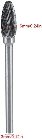 Zerone Tungsten Carbide Rotary Burr Set,Brocas 10Pcs Carbide Steel Rotary Files Burr Set Rotary Drill Die Grinder Rotary Tool,Brocas for Woodworking Drilling Carving in Saudi Arabia