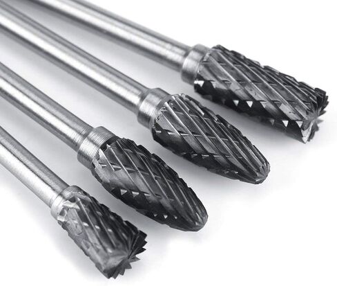 Zerone Tungsten Carbide Rotary Burr Set,Brocas 10Pcs Carbide Steel Rotary Files Burr Set Rotary Drill Die Grinder Rotary Tool,Brocas for Woodworking Drilling Carving in Saudi Arabia