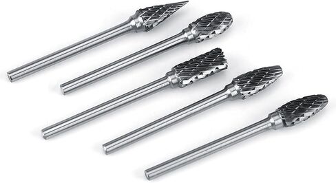Zerone Tungsten Carbide Rotary Burr Set,Brocas 10Pcs Carbide Steel Rotary Files Burr Set Rotary Drill Die Grinder Rotary Tool,Brocas for Woodworking Drilling Carving in Saudi Arabia