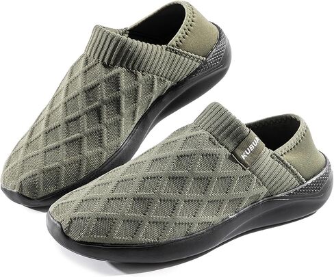 KUBUA Mens Slippers Indoor Lightweight House Shoes Outdoor Breathable Slip on Loafers in Kuwait