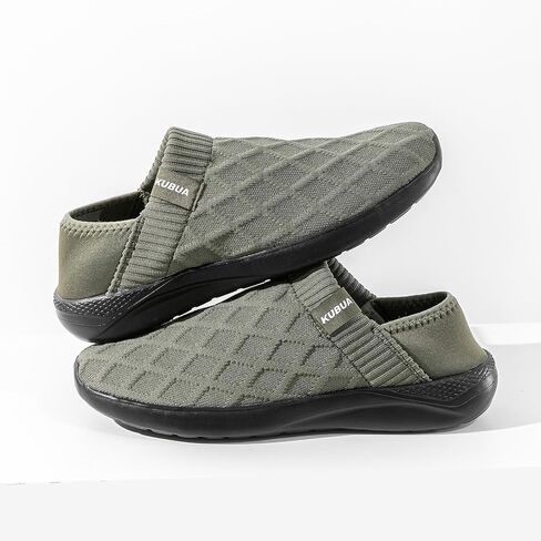 KUBUA Mens Slippers Indoor Lightweight House Shoes Outdoor Breathable Slip on Loafers in Kuwait