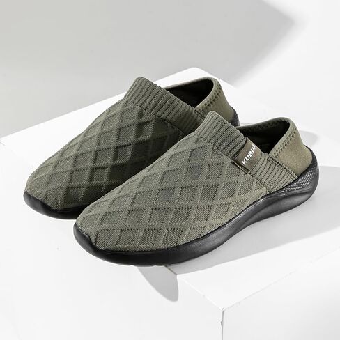 KUBUA Mens Slippers Indoor Lightweight House Shoes Outdoor Breathable Slip on Loafers in Kuwait