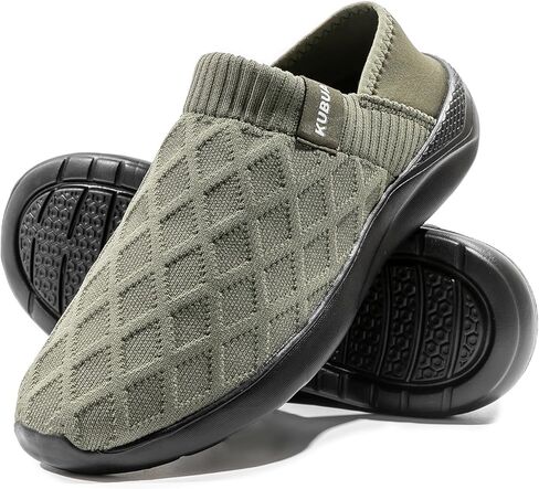 KUBUA Mens Slippers Indoor Lightweight House Shoes Outdoor Breathable Slip on Loafers in Kuwait