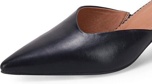 Coutgo Womens Pointed Toe V Cut Mules Chunky Block Heel Slip On Clogs Fashion Office Slides Shoes in Saudi Arabia