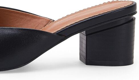 Coutgo Womens Pointed Toe V Cut Mules Chunky Block Heel Slip On Clogs Fashion Office Slides Shoes in Saudi Arabia