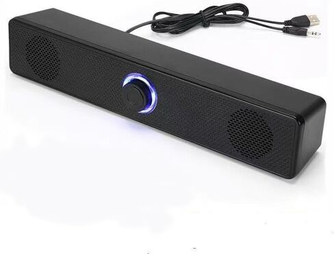 شريط صوت سلكي، شريط صوت سطح المكتب مقاس 12 بوصة، شريط صوت محمول يعمل بمنفذ USB، مكبر صوت للكمبيوتر الشخصي in Kuwait