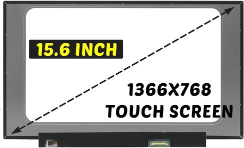 L63569-001 Replacement for HP 15-DY0013DX 15-DY1023DX 15-DY0010DS LCD Screen 15-DY1032WM 15-DY1731MS 15-DY1751MS HD 1366x768 15.6 inch 40 Pins 60Hz LED Display Panel (for Touch Screen Only) in Saudi Arabia