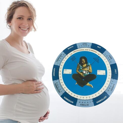 عجلة الحمل 8 قطع من يويهوام، حاسبة تاريخ الولادة لعجلة الحمل للمرضى الحوامل، عجلة بلاستيكية EDC للحمل مصممة لأطباء النساء والتوليد والأطباء والقابلات والممرضات والمرضى in Kuwait