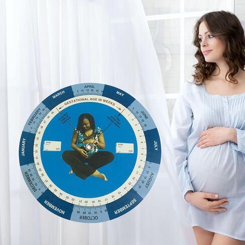 عجلة الحمل 8 قطع من يويهوام، حاسبة تاريخ الولادة لعجلة الحمل للمرضى الحوامل، عجلة بلاستيكية EDC للحمل مصممة لأطباء النساء والتوليد والأطباء والقابلات والممرضات والمرضى in Kuwait