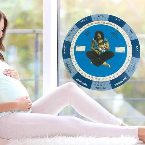 عجلة الحمل 8 قطع من يويهوام، حاسبة تاريخ الولادة لعجلة الحمل للمرضى الحوامل، عجلة بلاستيكية EDC للحمل مصممة لأطباء النساء والتوليد والأطباء والقابلات والممرضات والمرضى in Kuwait