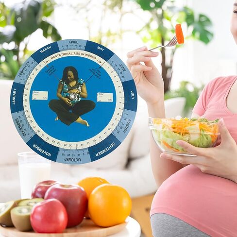 عجلة الحمل 8 قطع من يويهوام، حاسبة تاريخ الولادة لعجلة الحمل للمرضى الحوامل، عجلة بلاستيكية EDC للحمل مصممة لأطباء النساء والتوليد والأطباء والقابلات والممرضات والمرضى in Kuwait