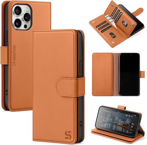 متوافق مع حافظة محفظة iPhone 13 Pro Max مع حامل بطاقة، للنساء والرجال RFID من جلد البولي يوريثان القابل للطي وغطاء حماية من مادة TPU وفتحات بطاقة الائتمان، حافظة هاتف لهاتف Apple 13 Pro Max، أحمر خمري in Kuwait