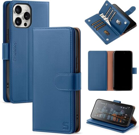 Compatible with iPhone 13 Pro Max Wallet Case with Card Holder,Women Men RFID Blocking PU Leather Folio Flip TPU Protective Cover Credit Card Slots,Phone Case for Apple 13 Pro Max,Wine Red in Kuwait