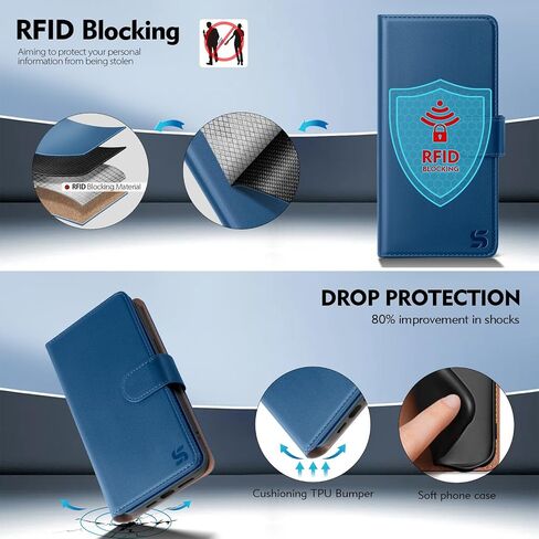 Compatible with iPhone 13 Pro Max Wallet Case with Card Holder,Women Men RFID Blocking PU Leather Folio Flip TPU Protective Cover Credit Card Slots,Phone Case for Apple 13 Pro Max,Wine Red in Kuwait
