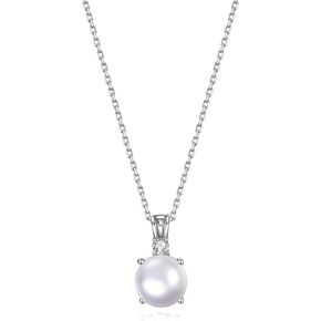 Rnivida 925 Sterling Silver Cubic Zirconia Solitaire Pendant Necklace for Women, 18"