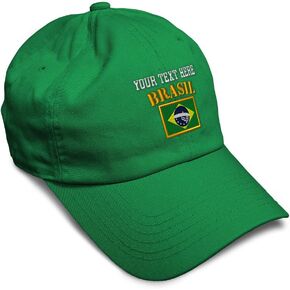 Soft Baseball Cap Brazil Style B Flag Flags World Cup Soccer Cotton Embroidered Dad Hats for Men & Women