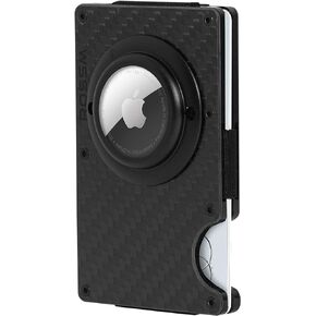 ROSSM Airtag Wallet with Cash Strap - Slim Wallet with Airtag Holder - RFID Minimalist Wallet for Men (Airtag Not Included)