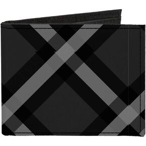 Buckle-Down Men's Standard Canvas Bifold Wallet Buffalo Plaid, 4.0" x 3.5"