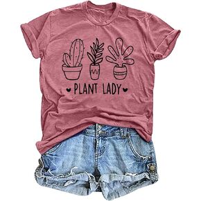 Plant Shirts Women Garden Graphic T Shirt Plant Lover Gift Tee Summer Casual Short Sleeve Tops