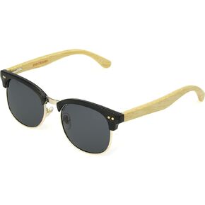 Dockers Men's Tatum Sunglasses Club, Black and Bamboo, 52mm